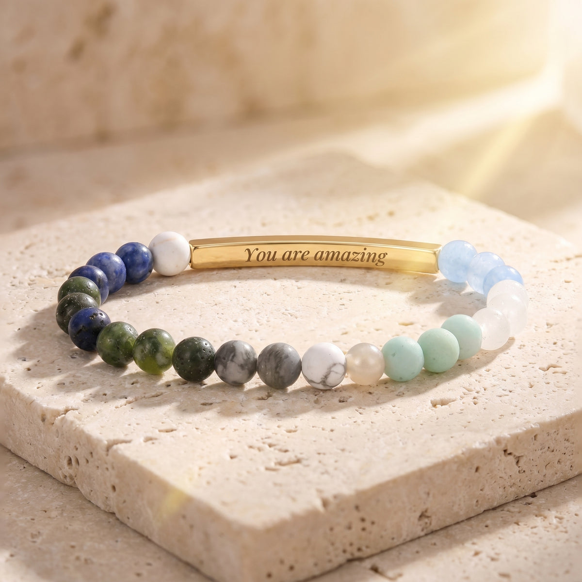Geheimnachrichten-Stein Bracelets