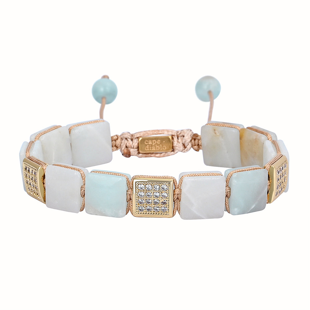 Bracelet pour homme en amazonite
