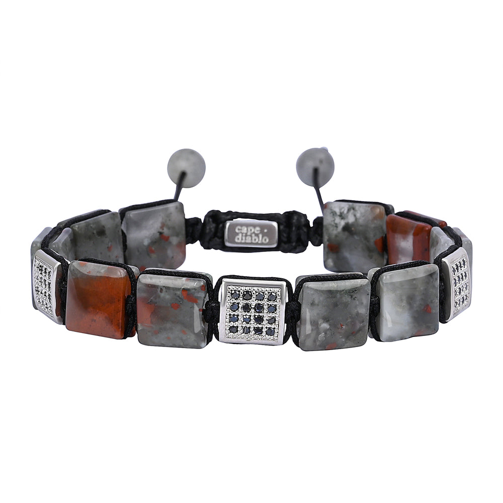 Herren Afrikanisches Blutstein Armband
