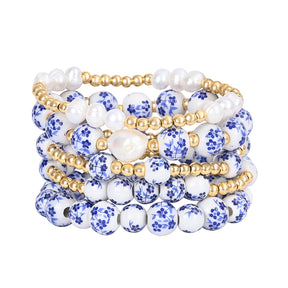 Azurblüte Perlenarmband