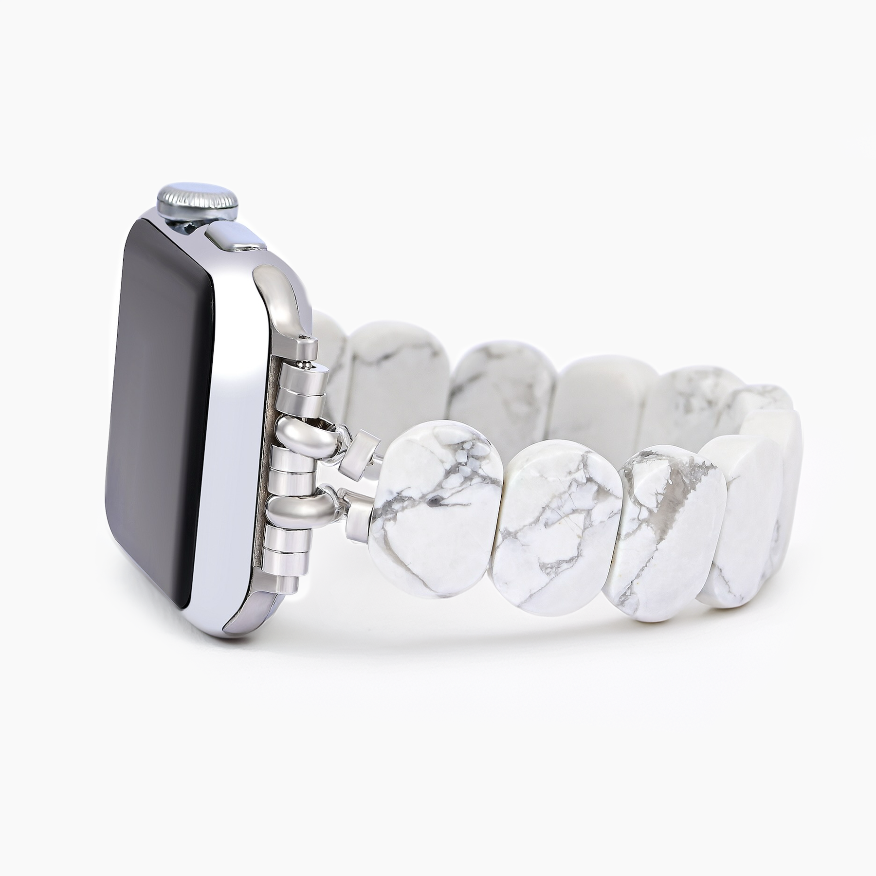 Bracelet Apple Watch extensible en Howlite fantaisiste