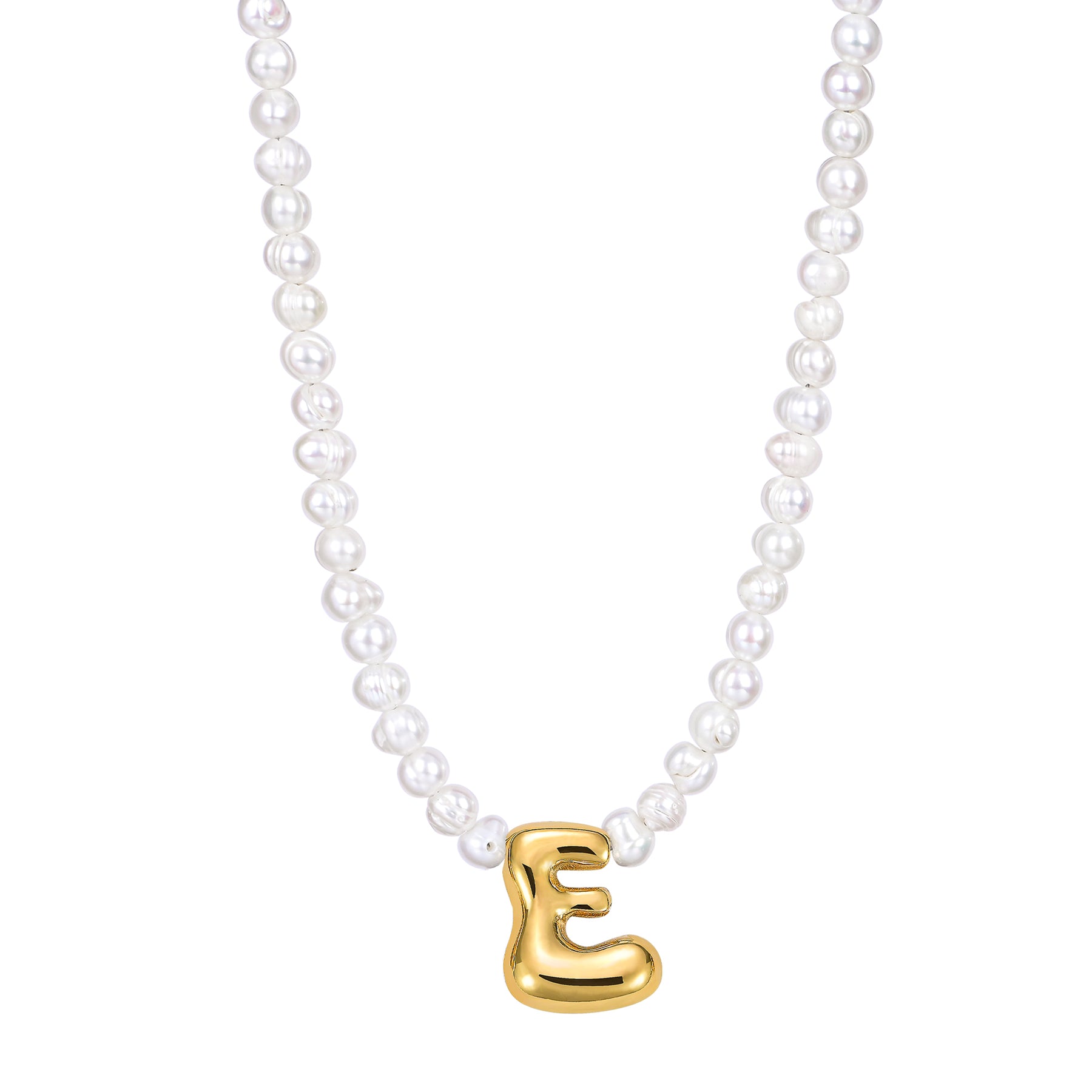 Collier Initial en Perles Bulles