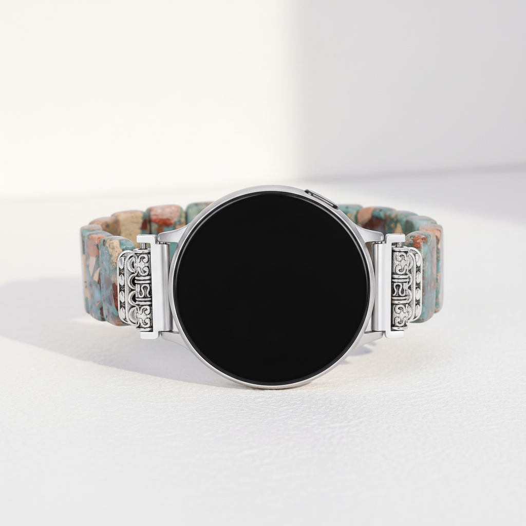 Bracelet extensible en jaspe tibétain Earth pour Apple Watch