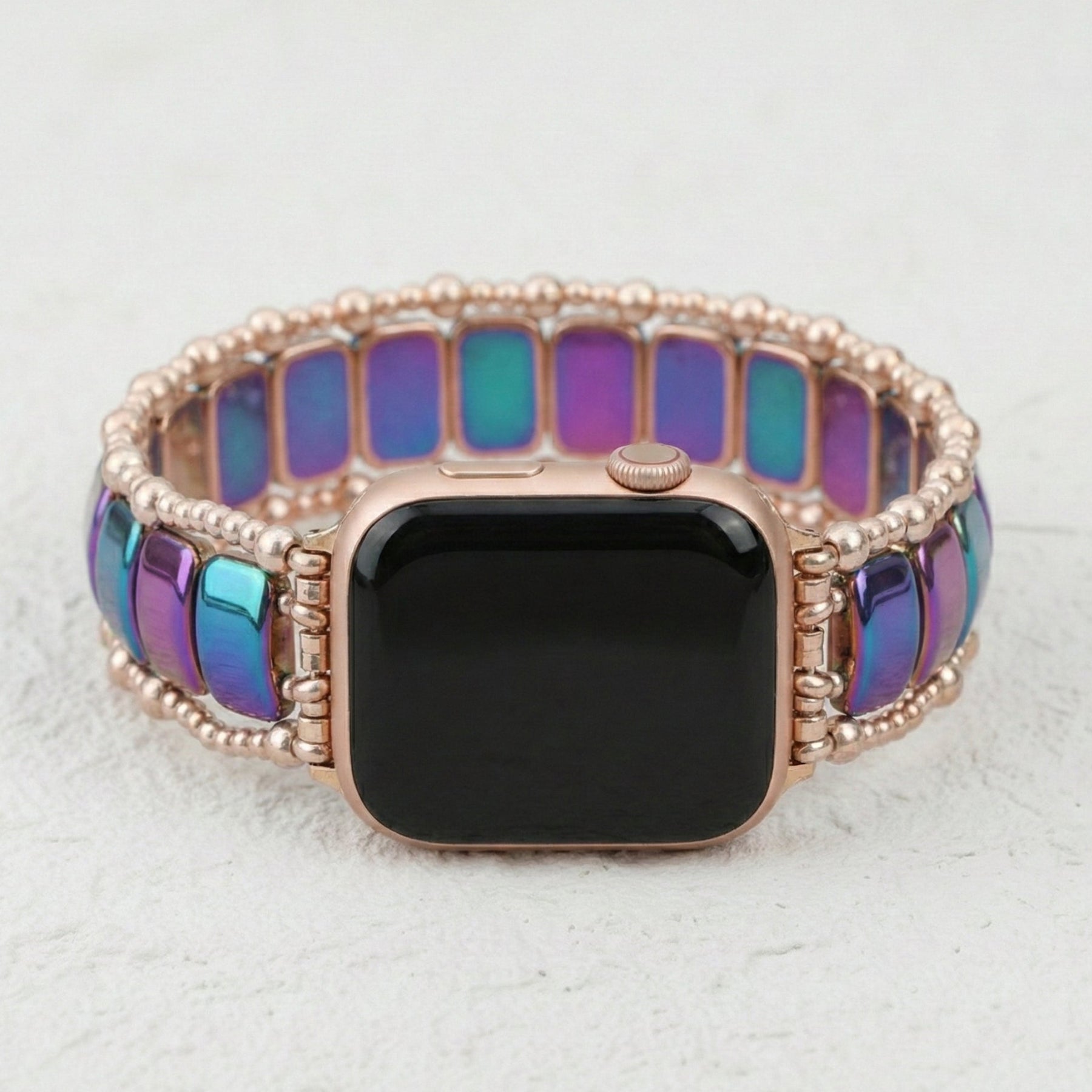 Rosige Euphorie Dehnbares Apple Watch Armband