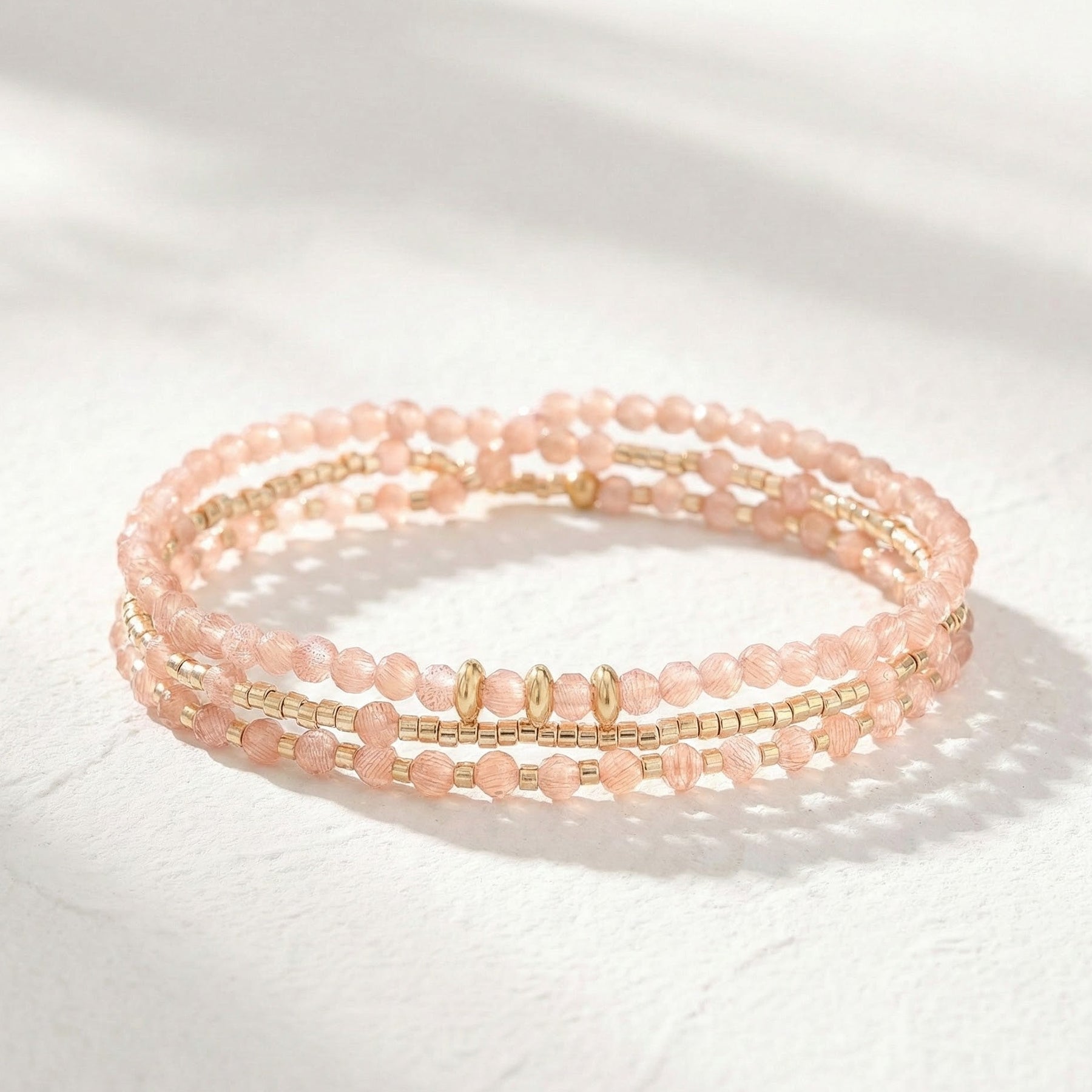 Sunset Blush Multi-Style Armband/Halskette