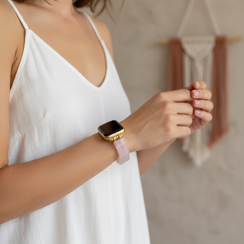 Blush Love Quarz Dehnbares Apple Watch Armband