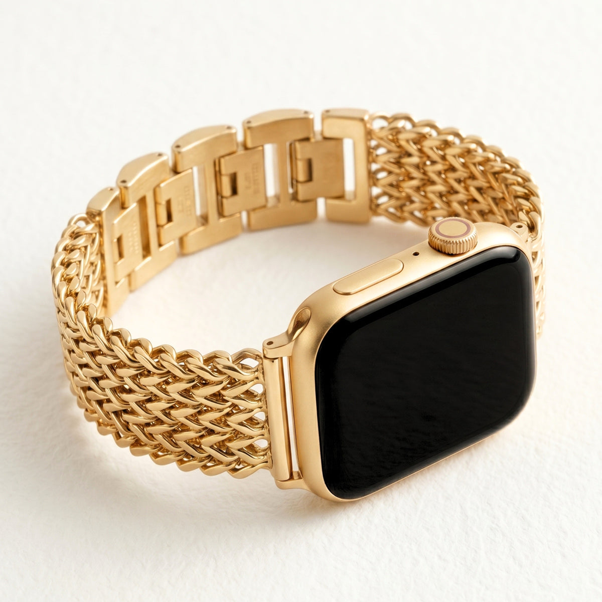 Luxuriöses Apple Watch Armband aus Goldkette