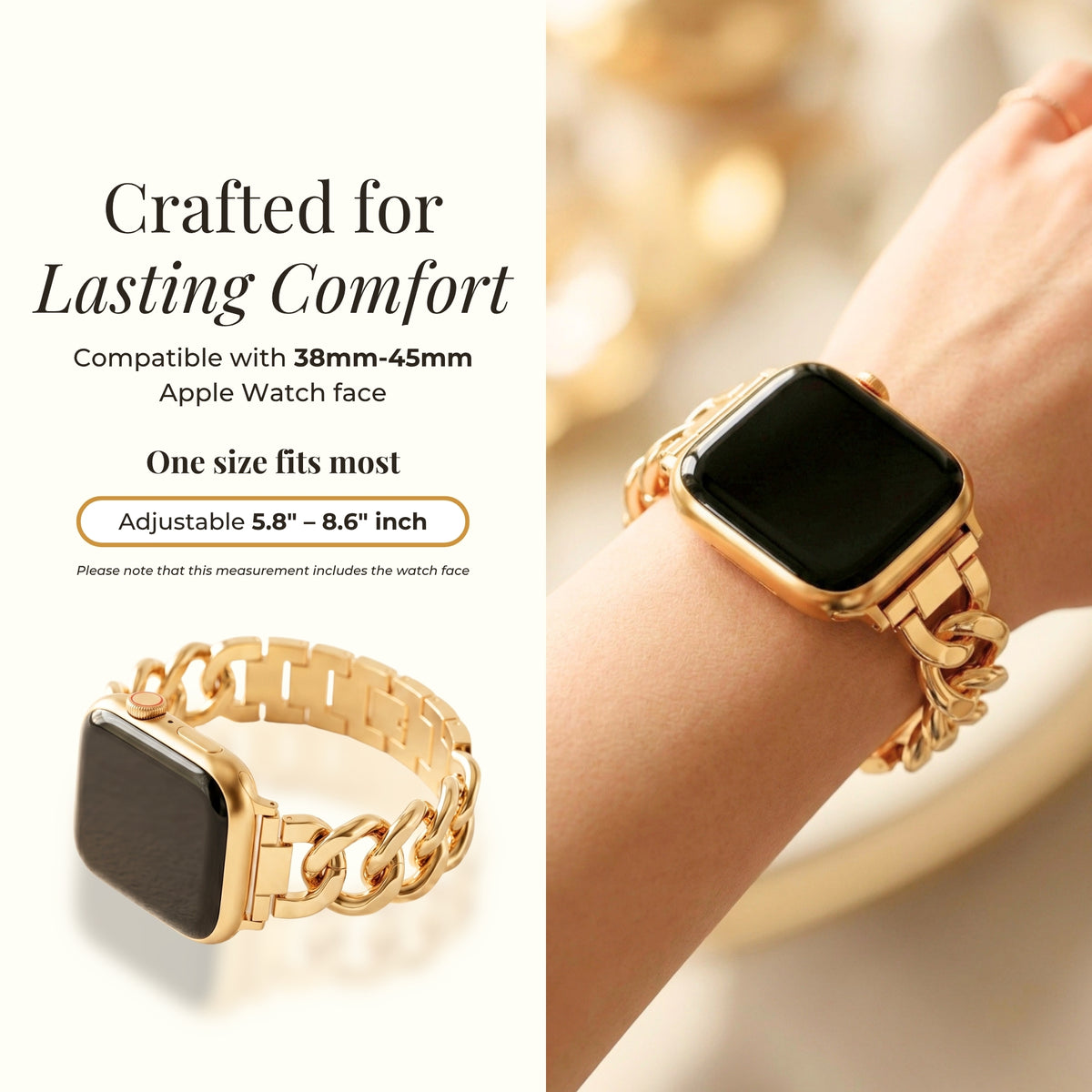 Goldenes gewebtes Luxusarmband für Apple Watch