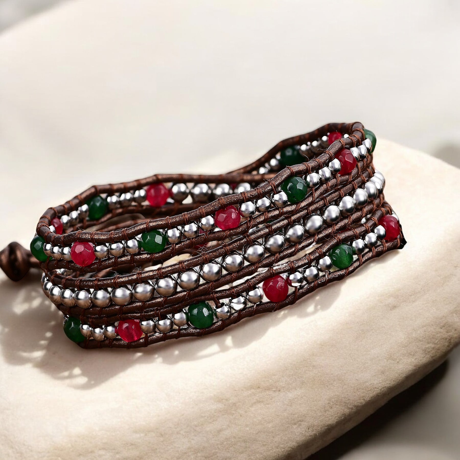 Winterwunderland Weihnachtswickelarmband