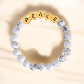 Howlite Frieden Inspiration Armband