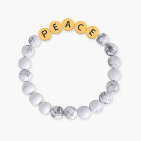Howlite Frieden Inspiration Armband
