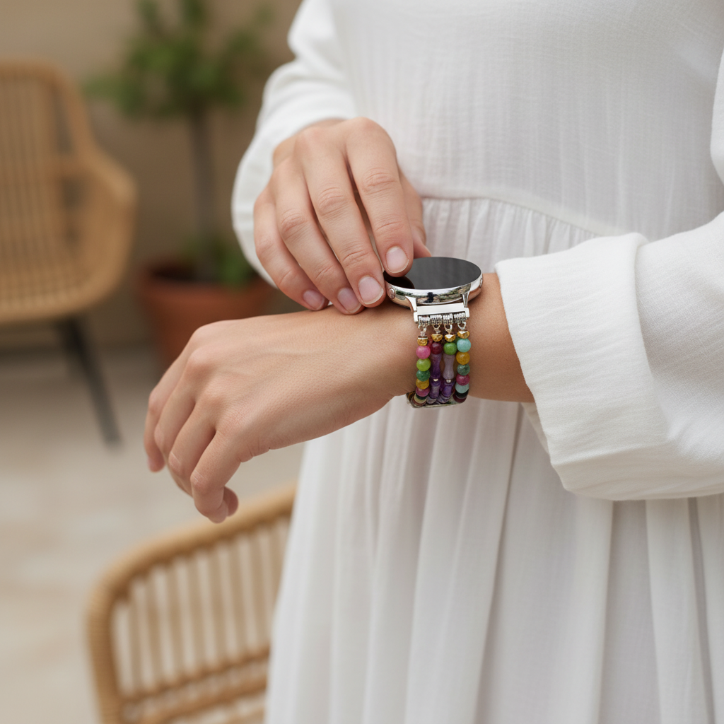 Mosaik Amethyst Samsung Galaxy Stretch Uhrenarmband