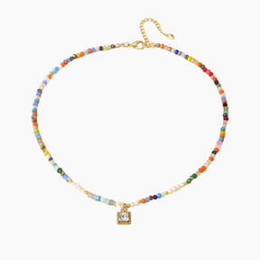 Collier ras du cou en cristal Rainbow Frost