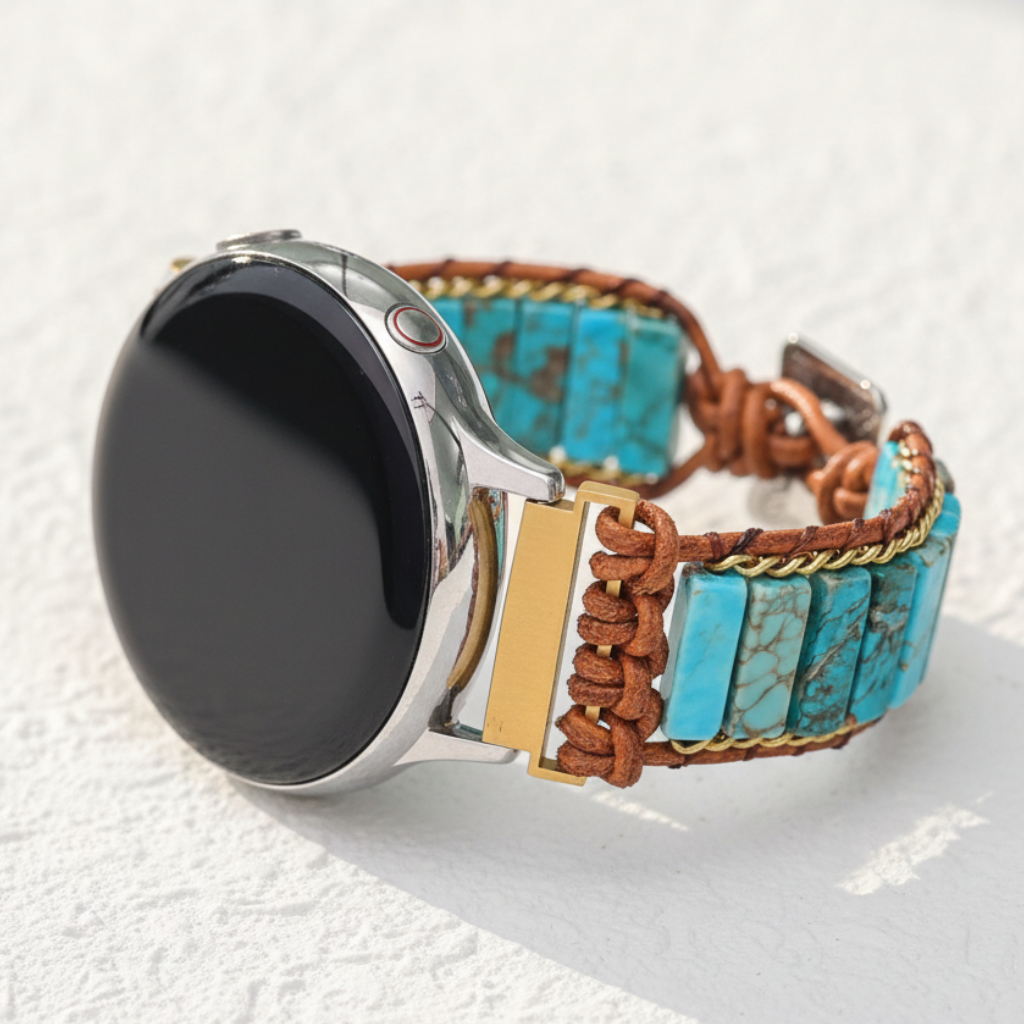 Bracelet de montre Samsung Galaxy en turquoise naturelle