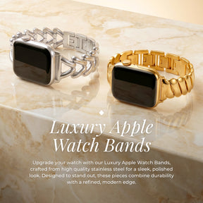 Bracelet de luxe en tresse de platine pour Apple Watch