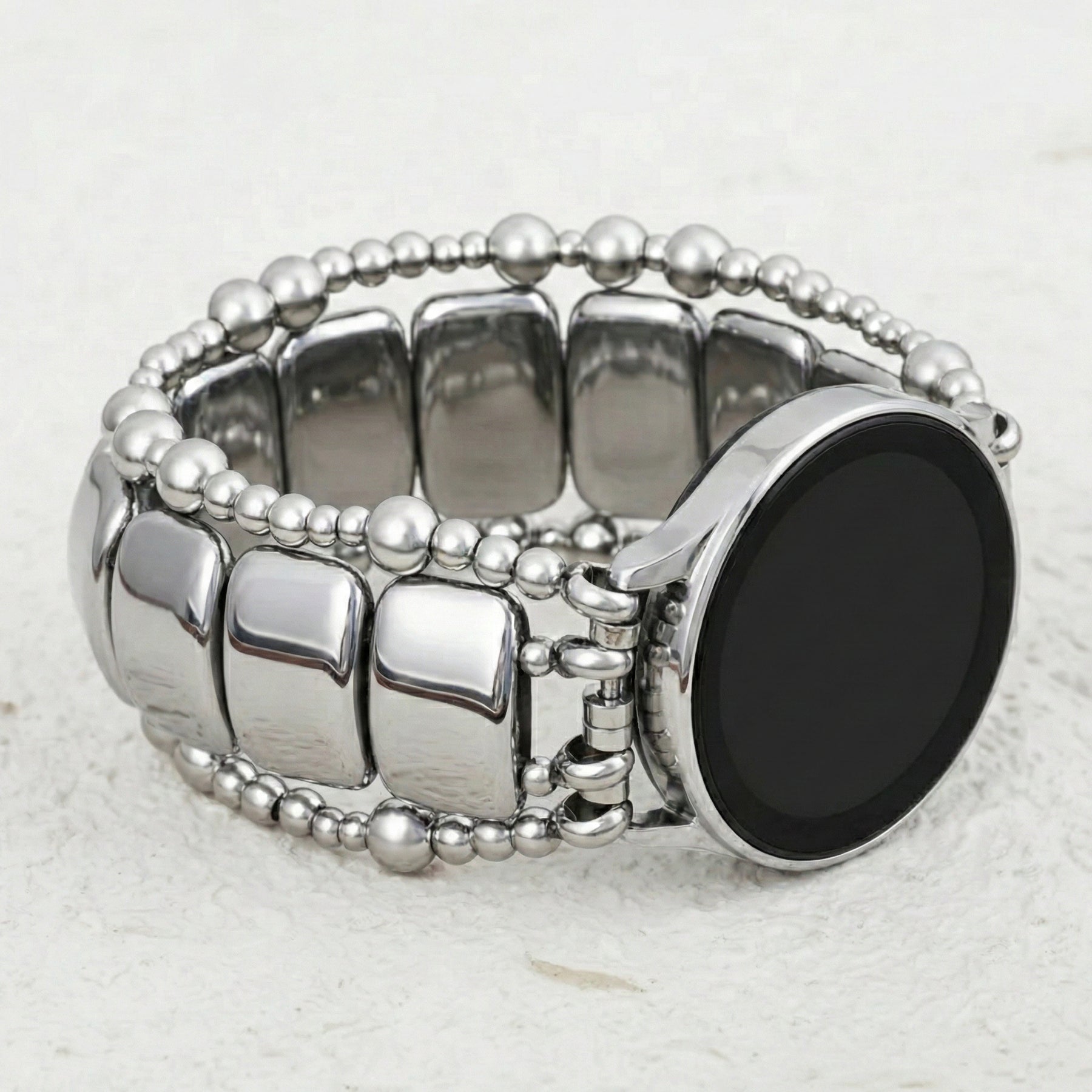 Bracelet extensible Platinum Noir pour Samsung Galaxy Watch