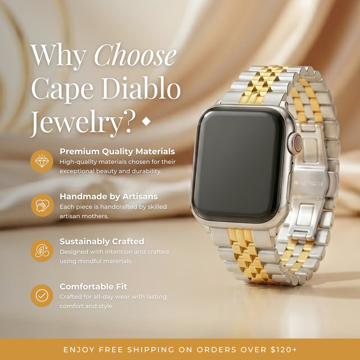 Bracelet Prestige Duo de luxe pour Apple Watch