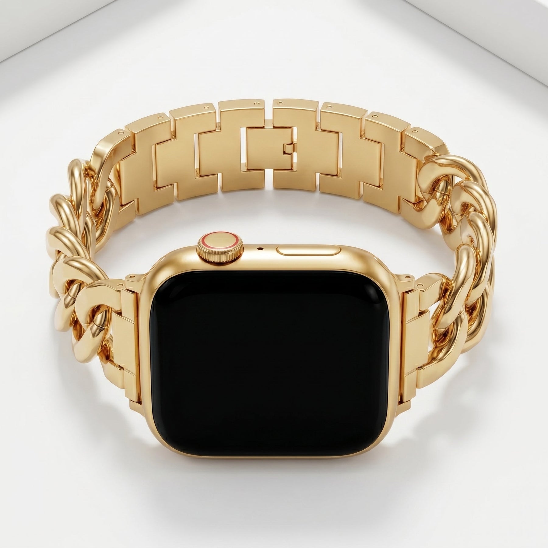 Bracelet Apple Watch de luxe en or tressé