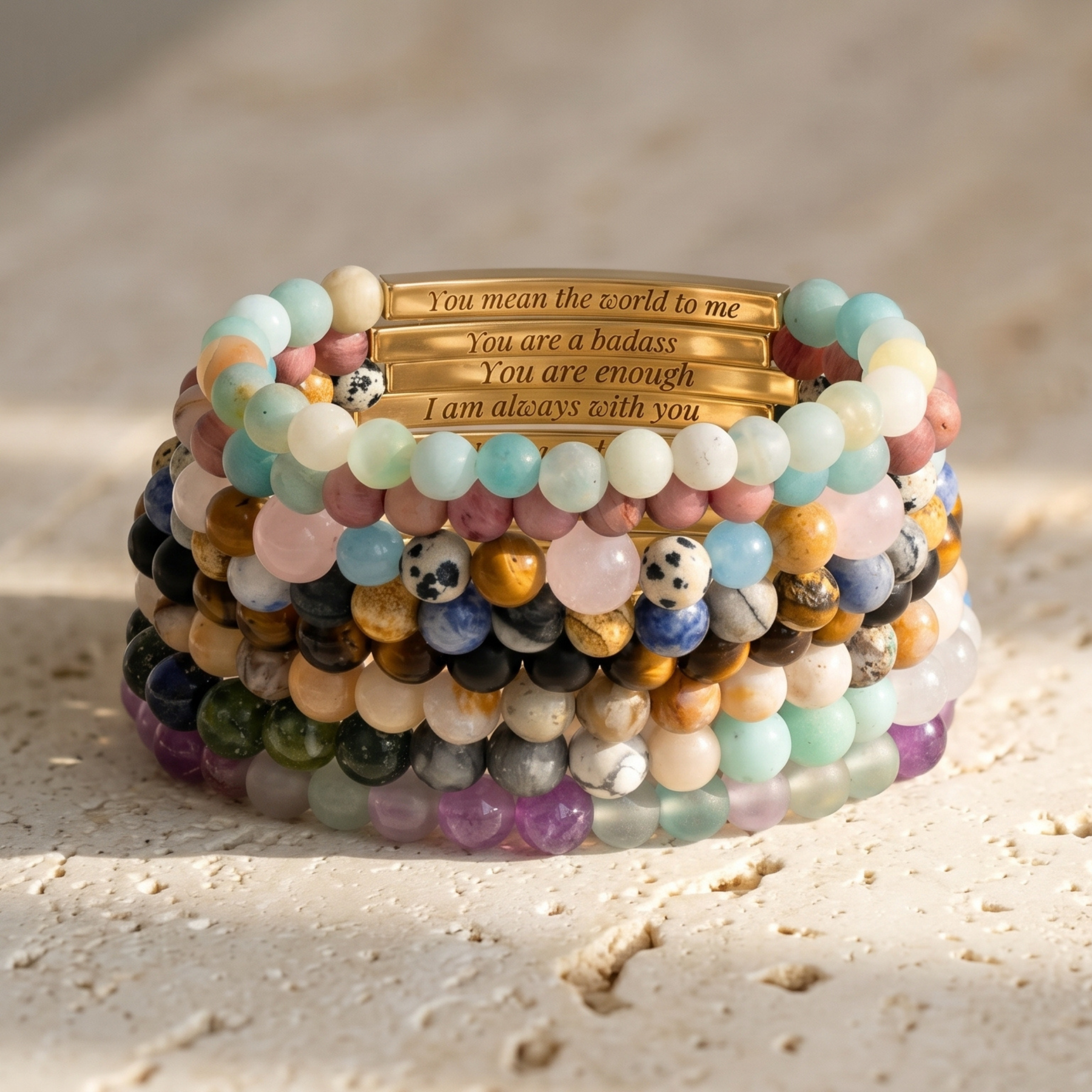 Geheimnisvolle Botschaft Tigerstein-Armband