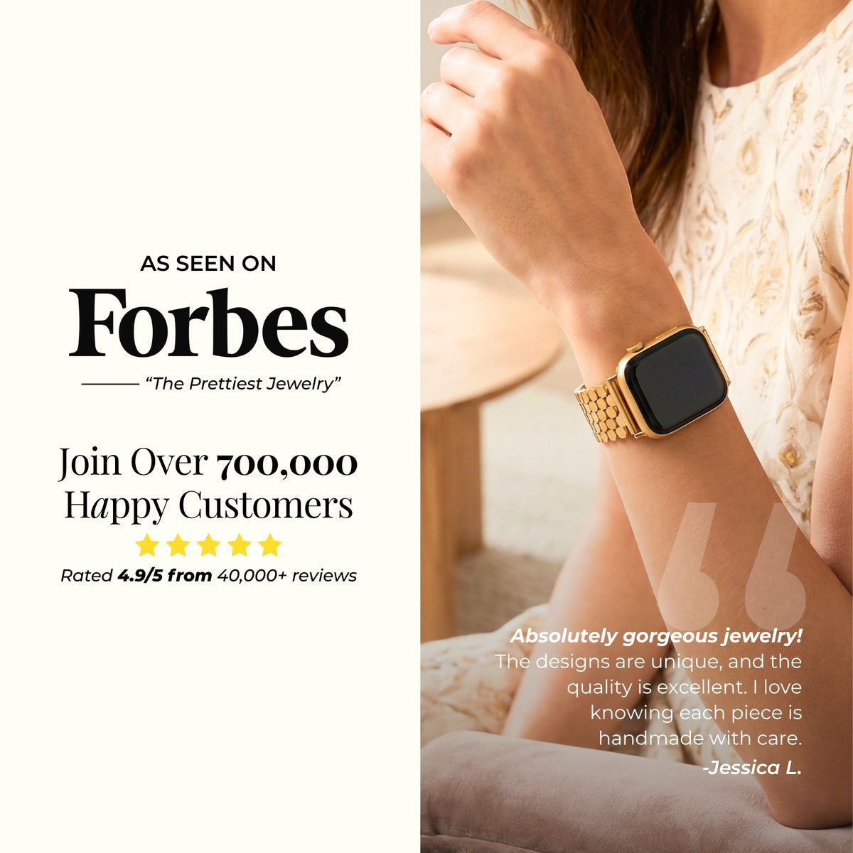 Bracelet Apple Watch de luxe en nid d'abeille argenté