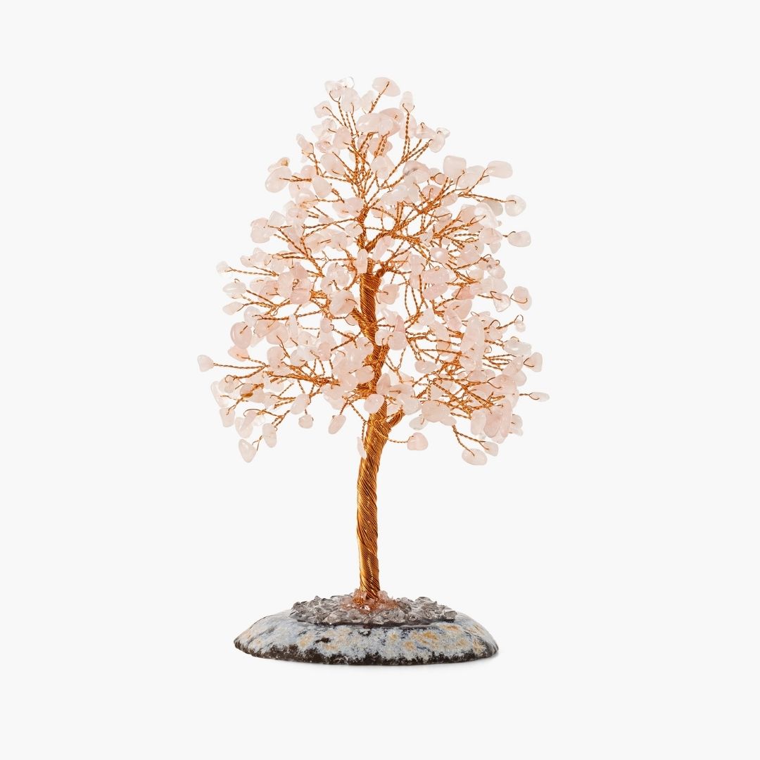 Arbre de vie en quartz rose