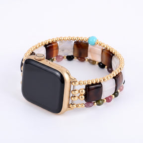 Bracelet extensible pour Apple Watch Violet Hour Améthyste, argenté