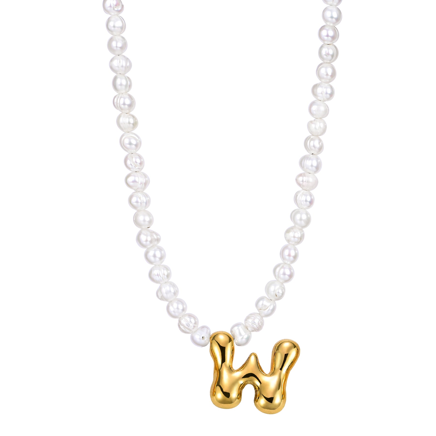 Collier Initial en Perles Bulles