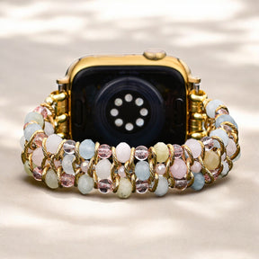 Bracelet extensible tressé Golden Dawn pour Apple Watch