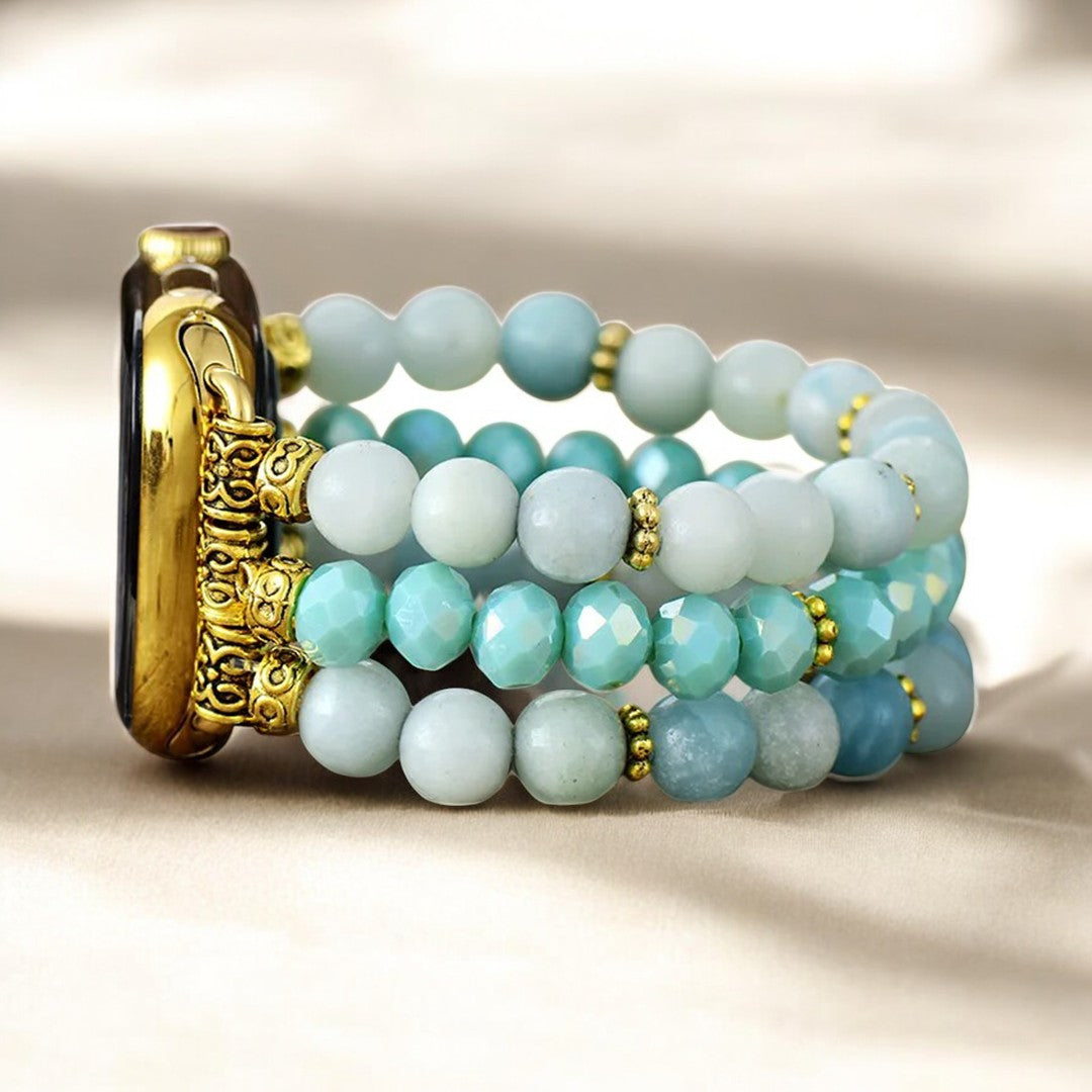 Stretch-Armband Apple Watch Amazonite Bliss“