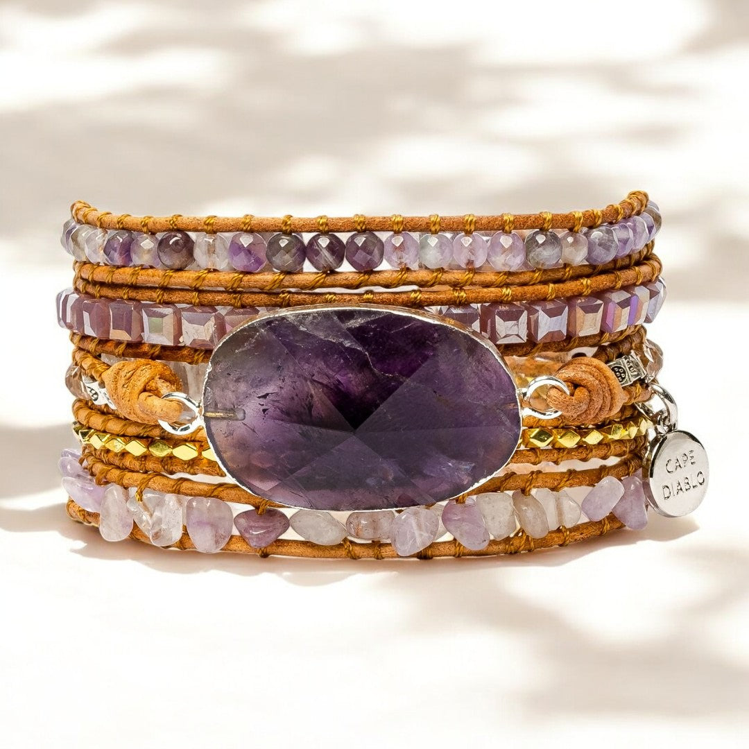 Bracelet manchette impérial Améthyste