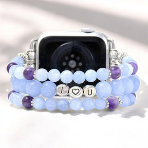 Aquamarin Liebe Stretch Apple Watch Armband