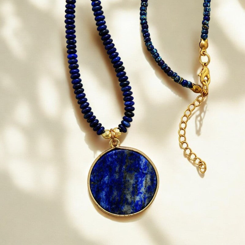 Beruhigende Lapis-Lazuli-Perlenkette