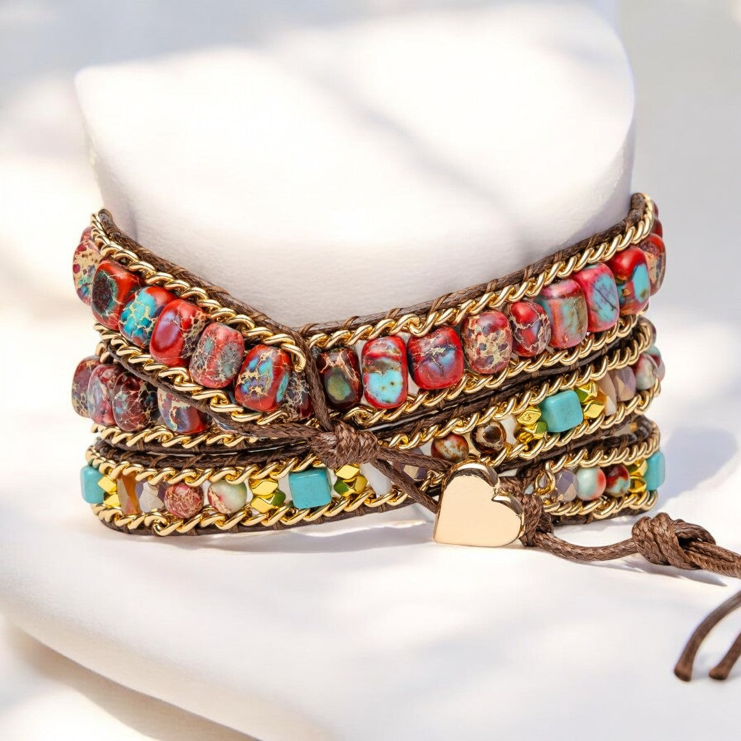 Cherry Emperor Jasper Apple Watch Armband