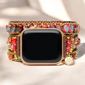 Cherry Emperor Jasper Apple Watch Armband
