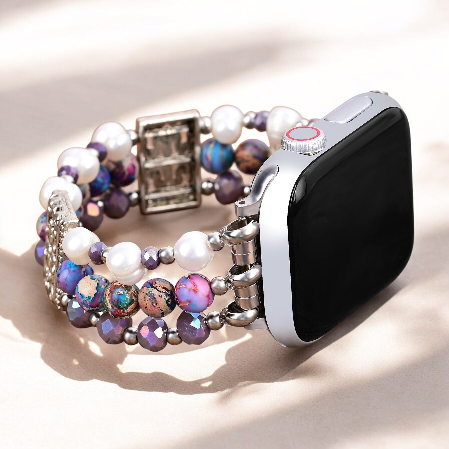 Artisanales Jasper-Oase Stretch Apple Watch Armband