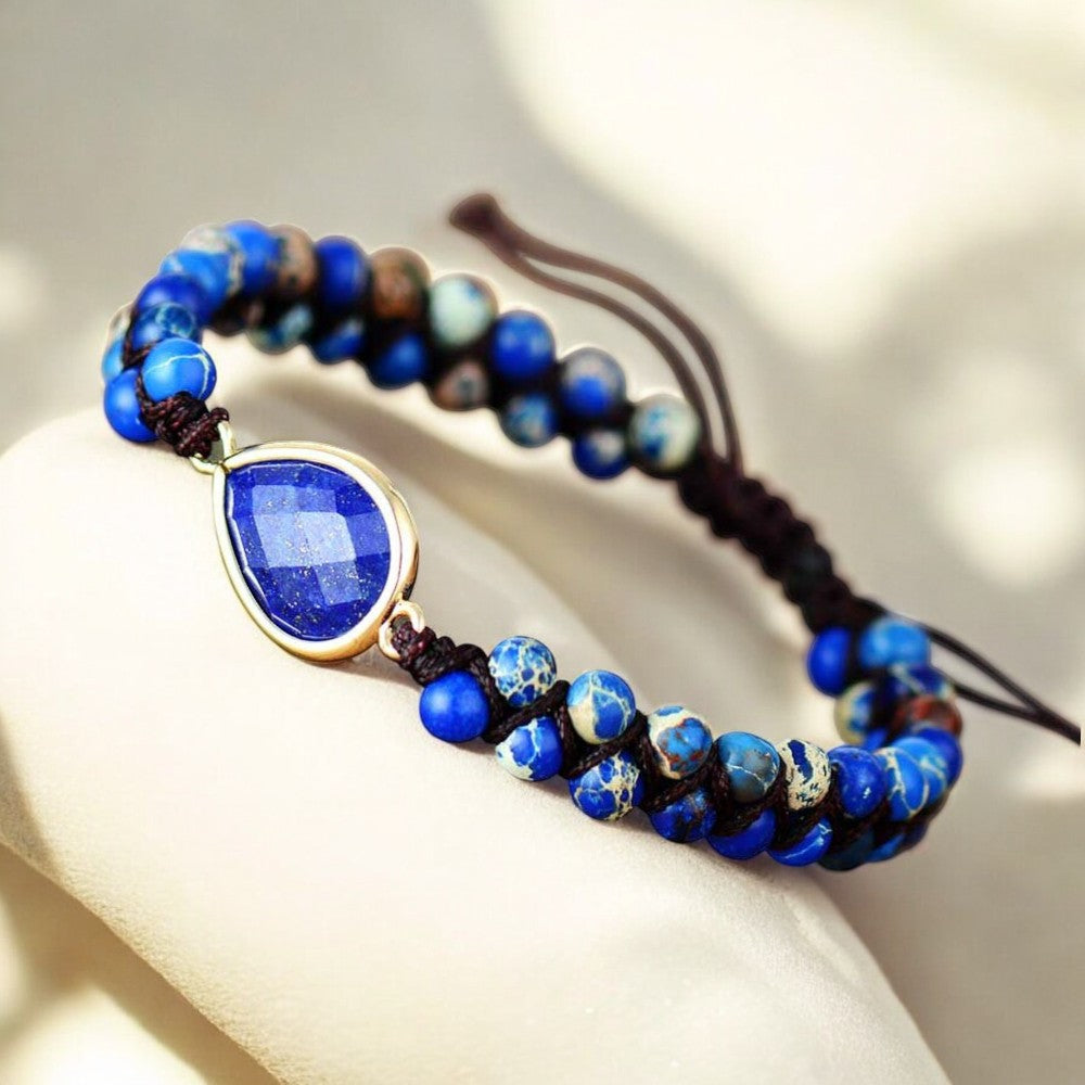 Zierliches Lapislazuli-Energiearmband