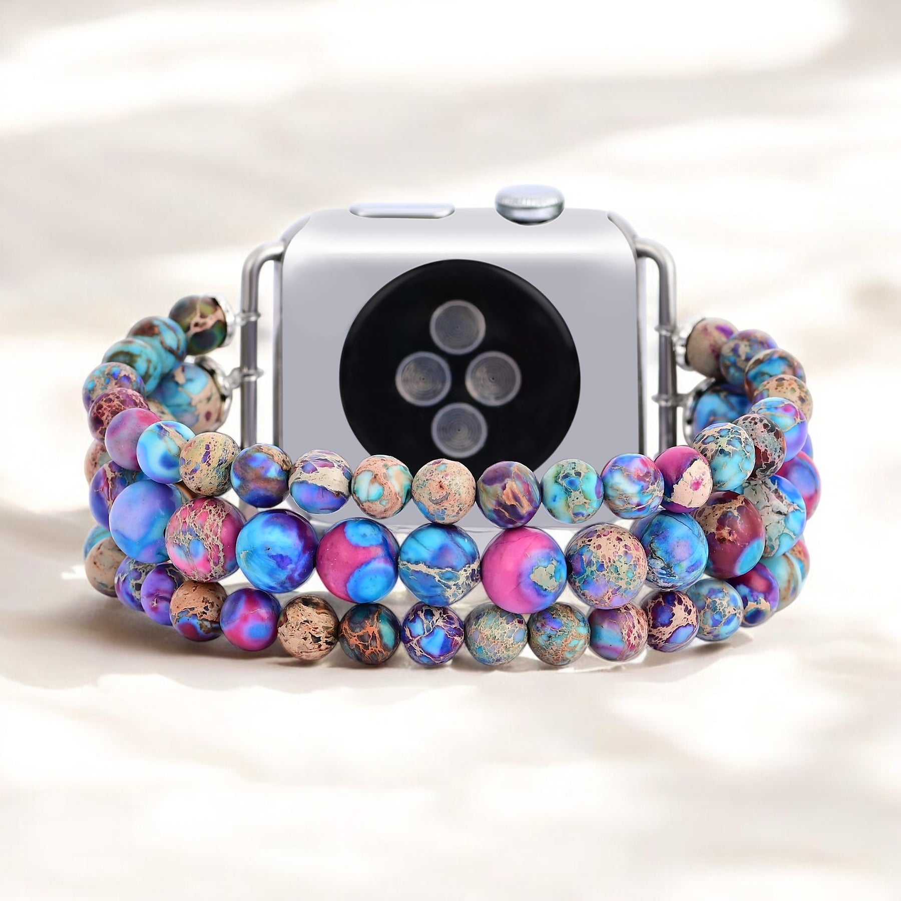 Stretch-Armband Apple Watch mit Achatkristall