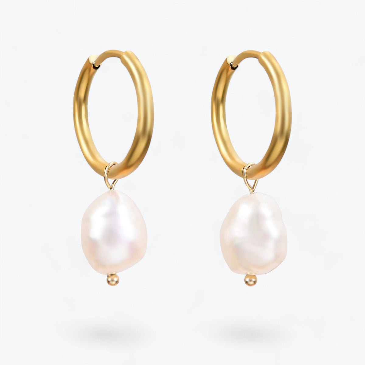 Boucles d'oreilles créoles en perles et agates Golden Grace