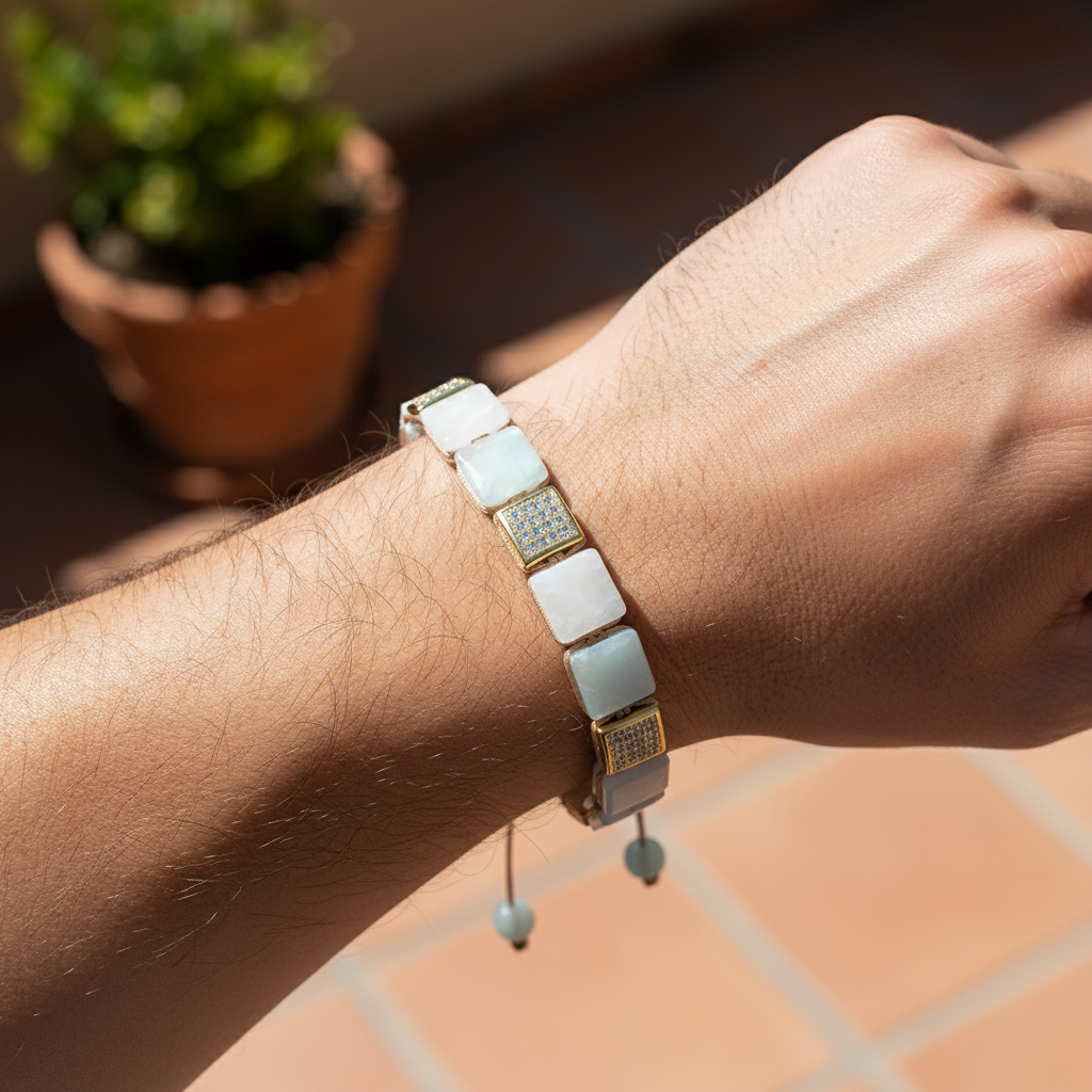 Herren Amazonit Armband