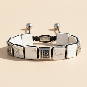 Bracelet blanc turquoise pour homme