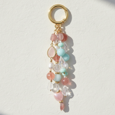 Charm de sac Harmonie en Quartz Rose