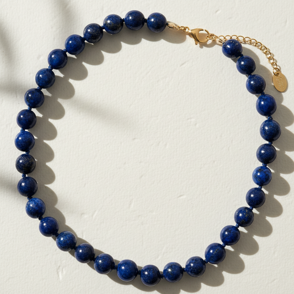 Collier ras-de-cou Lapis-lazuli de minuit