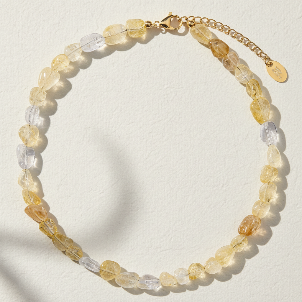 Collier Citrine Éclat Doré