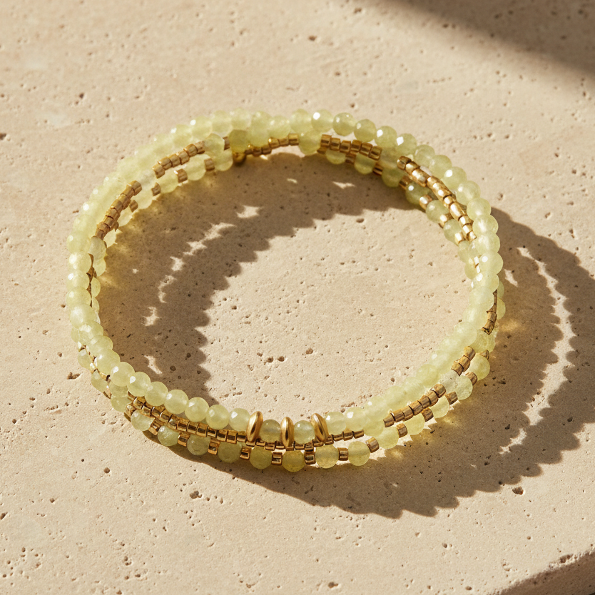 Bracelet/Collier multi-style lumière dorée