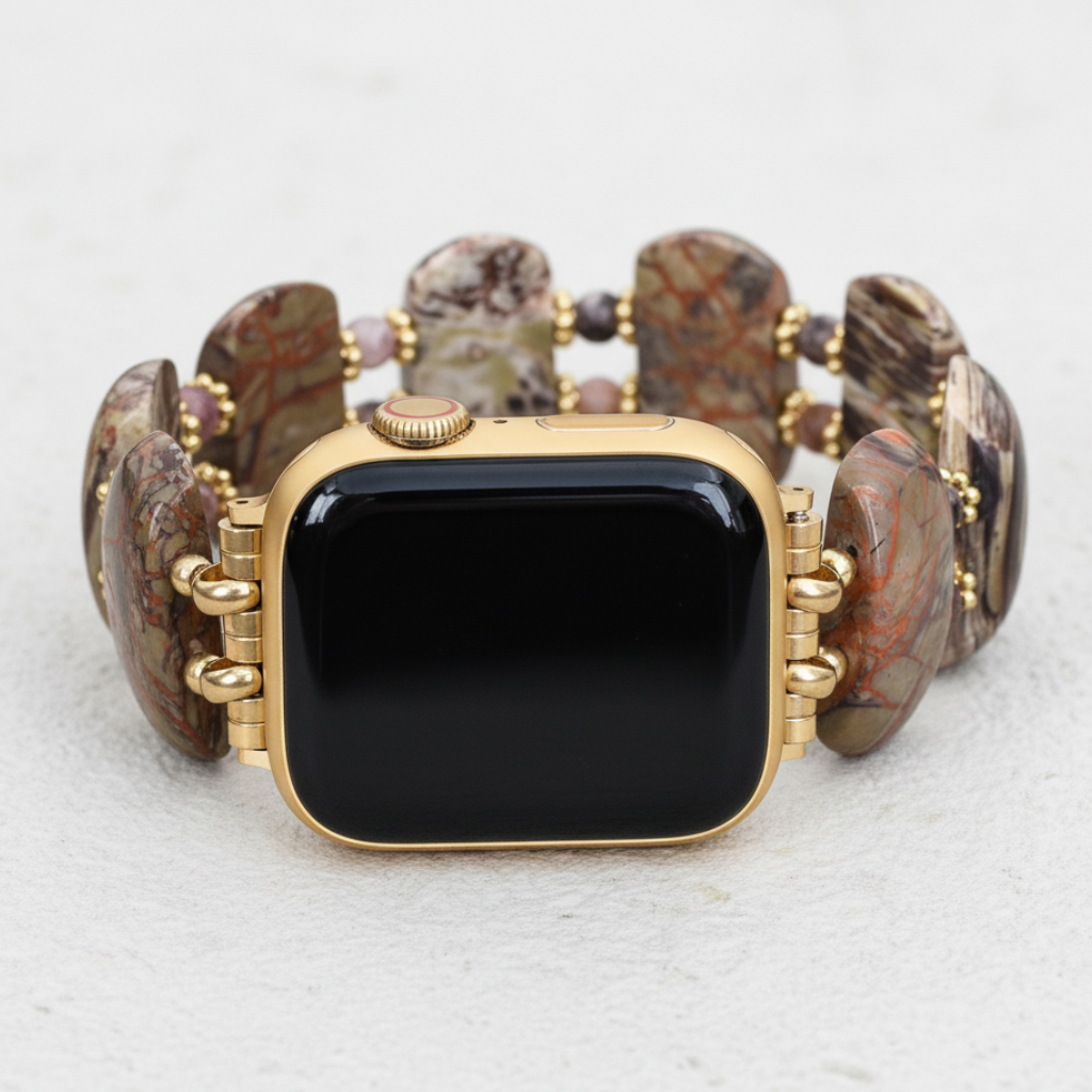 Bracelet extensible en agate Horizon du Désert pour Apple Watch