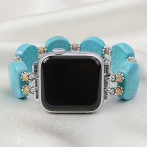 Bracelet extensible Horizon en howlite turquoise pour Apple Watch
