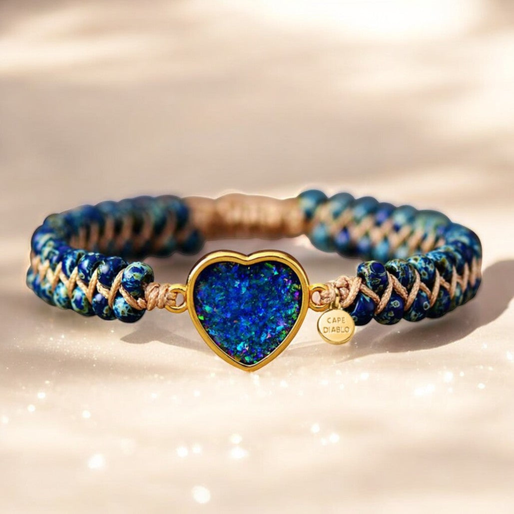 Ewige Freundschaft Opal Herz Armband