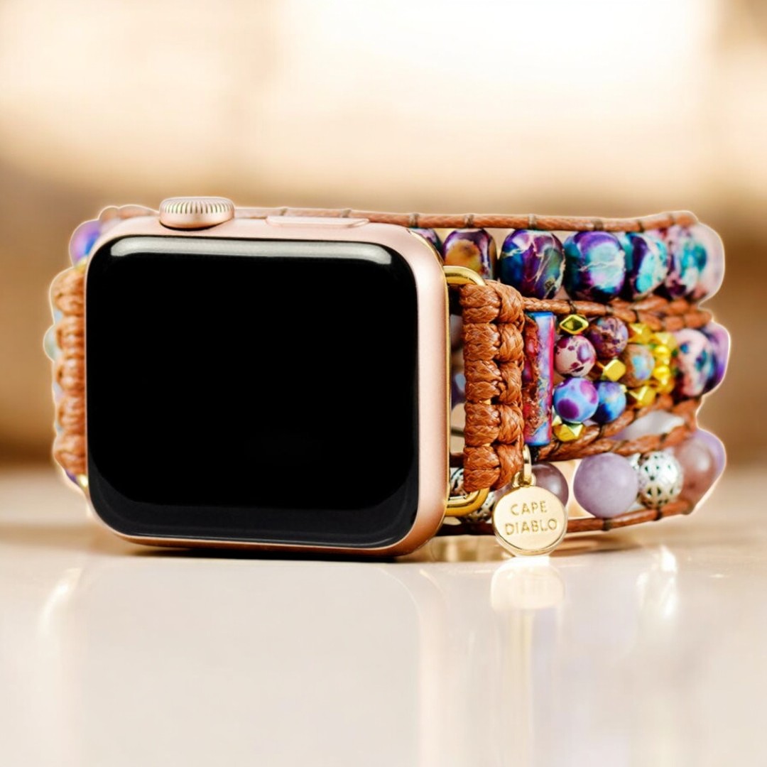 Anmutiges lila Jaspis Apple Watch Armband