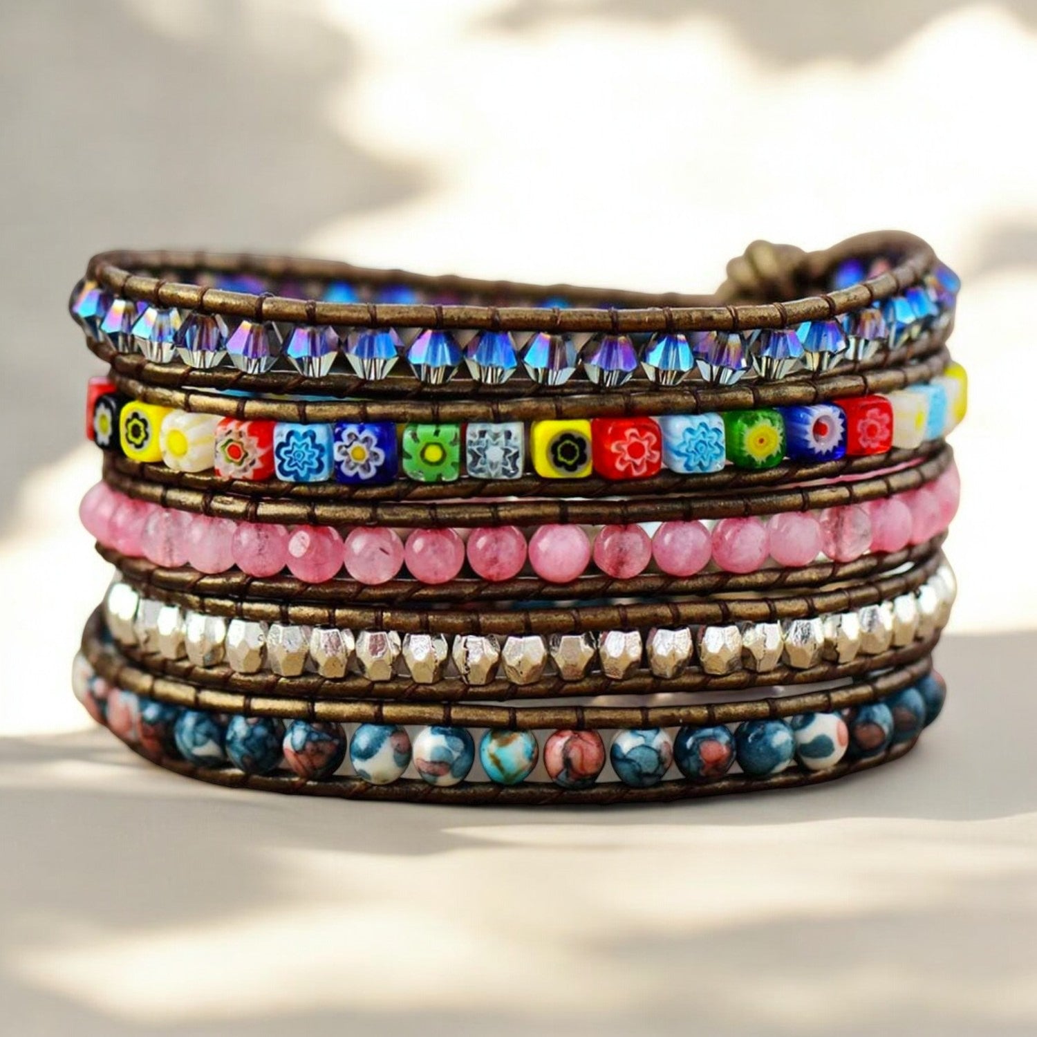 Heilende Blume Schutz Wickelarmband