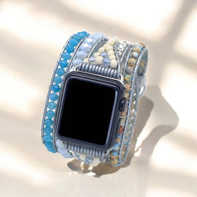 Bracelet Apple Watch en topaze guérissante